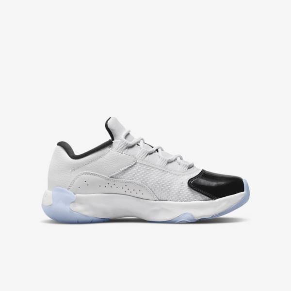 Trampki Dziecięce Nike Air Jordan 11 CMFT Low Older Białe Czarne | NK154VFX