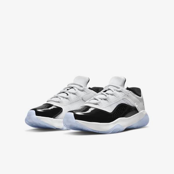 Trampki Dziecięce Nike Air Jordan 11 CMFT Low Older Białe Czarne | NK154VFX