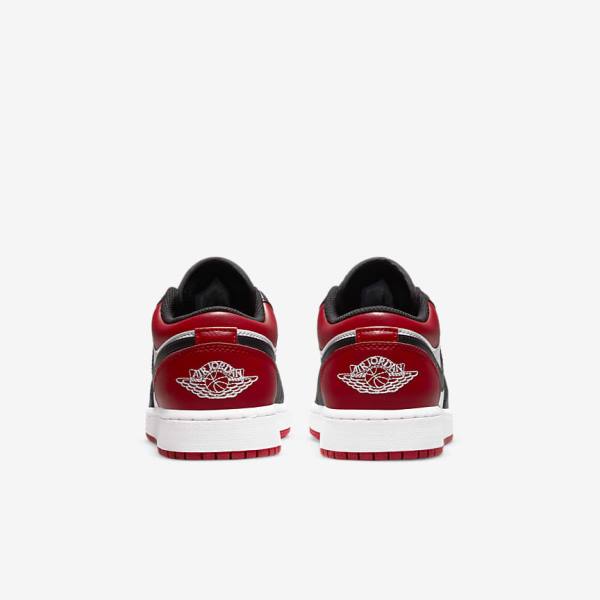 Trampki Dziecięce Nike Air Jordan 1 Low Older Czerwone Czarne Białe | NK250JNE