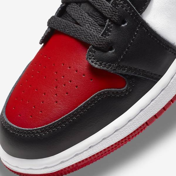 Trampki Dziecięce Nike Air Jordan 1 Low Older Czerwone Czarne Białe | NK250JNE