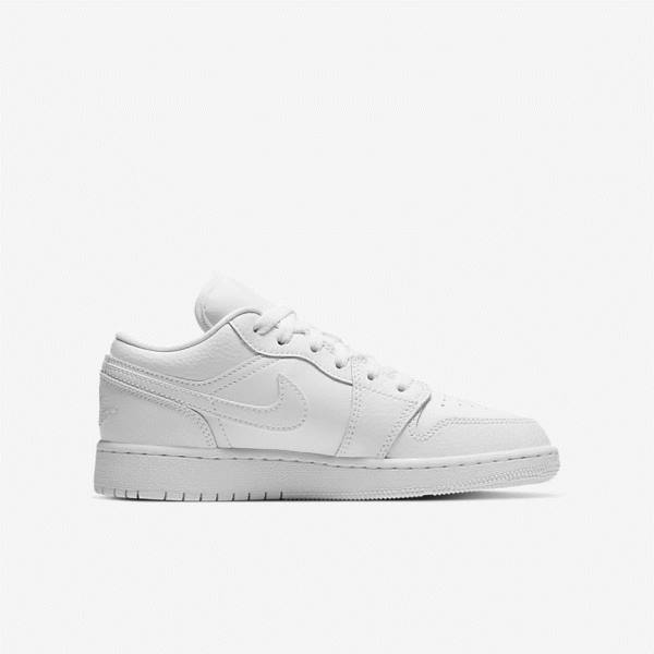 Trampki Dziecięce Nike Air Jordan 1 Low Older Białe | NK318NUB