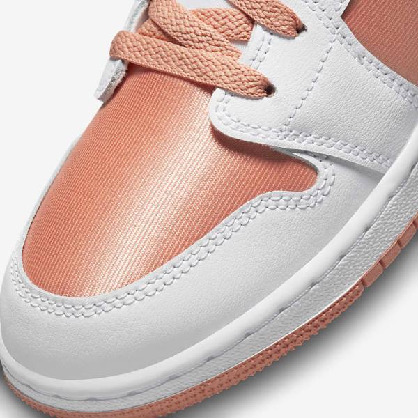 Trampki Dziecięce Nike Air Jordan 1 Low Older Białe Czarne | NK608WEC