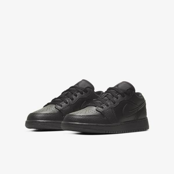 Trampki Dziecięce Nike Air Jordan 1 Low Older Czarne | NK827BTV