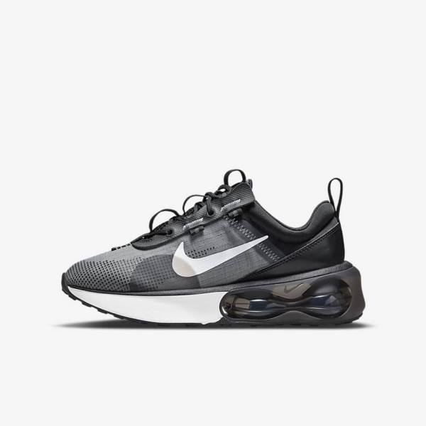 Trampki Dziecięce Nike Air Max 2021 Older Czarne Szare Białe | NK976FLV