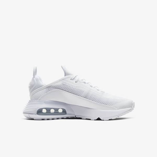 Trampki Dziecięce Nike Air Max 2090 Older Białe Szare Białe | NK089UXE