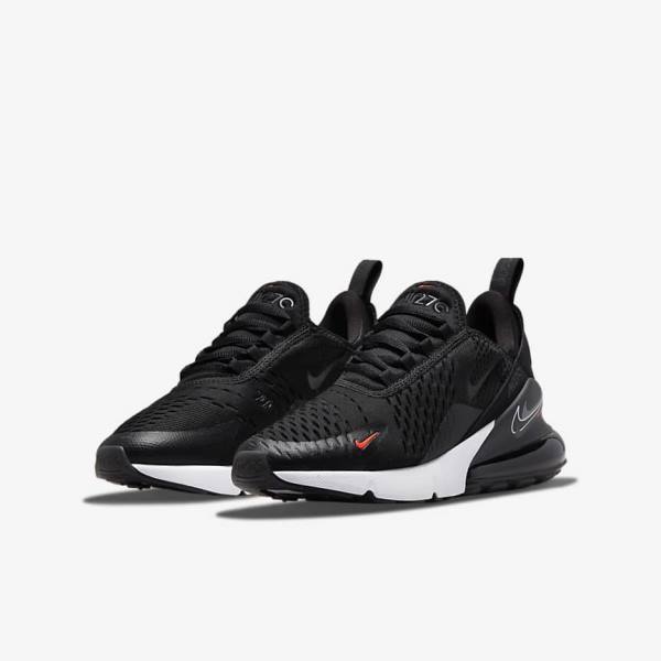 Trampki Dziecięce Nike Air Max 270 Older Czarne Szare | NK694OAW