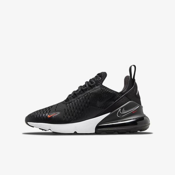 Trampki Dziecięce Nike Air Max 270 Older Czarne Szare | NK694OAW