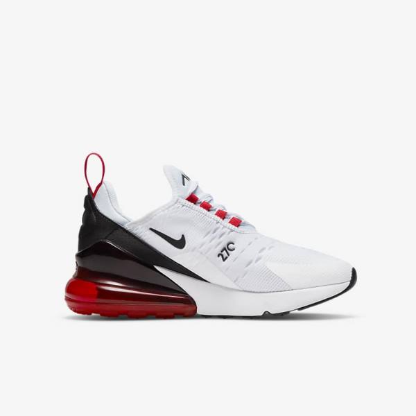 Trampki Dziecięce Nike Air Max 270 Older Białe Czarne Czerwone Szare | NK803KXZ