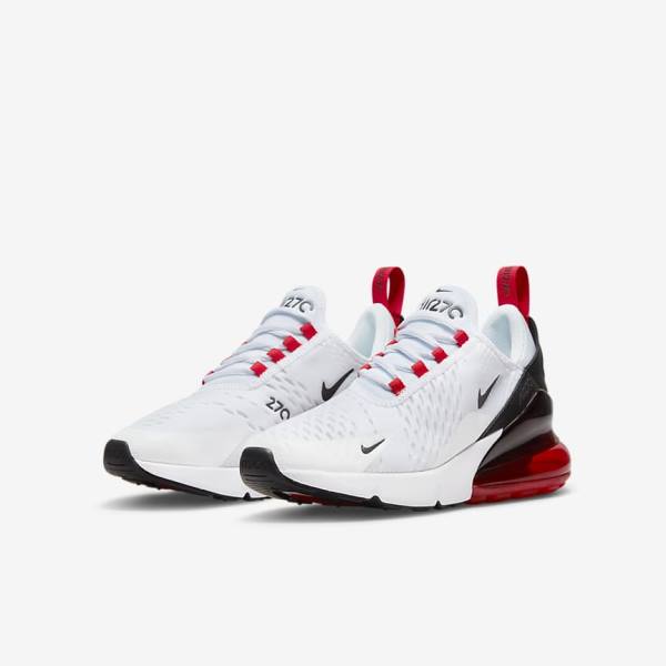 Trampki Dziecięce Nike Air Max 270 Older Białe Czarne Czerwone Szare | NK803KXZ