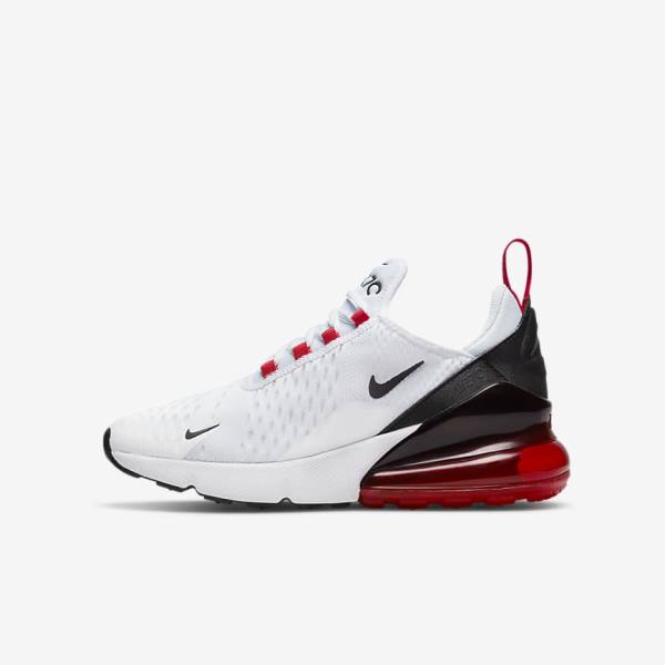 Trampki Dziecięce Nike Air Max 270 Older Białe Czarne Czerwone Szare | NK803KXZ