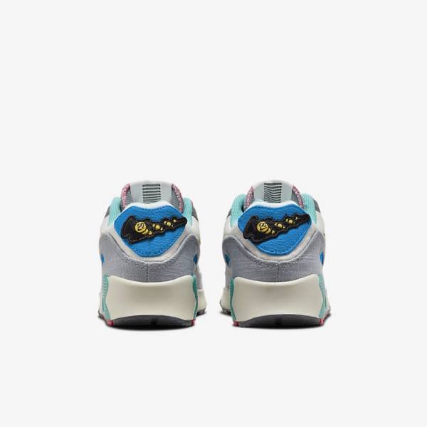 Trampki Dziecięce Nike Air Max 90 Older Szare Różowe | NK397HLU