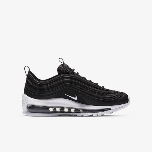 Trampki Dziecięce Nike Air Max 97 Older Czarne Białe | NK561MCP