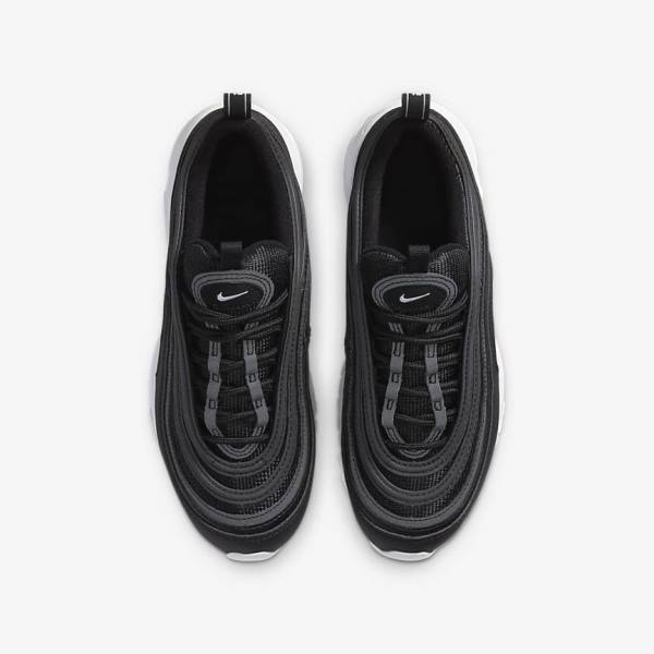 Trampki Dziecięce Nike Air Max 97 Older Czarne Białe | NK561MCP