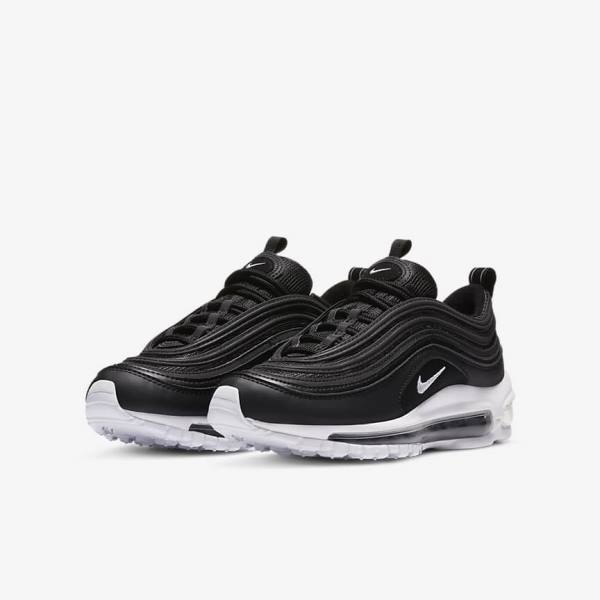 Trampki Dziecięce Nike Air Max 97 Older Czarne Białe | NK561MCP