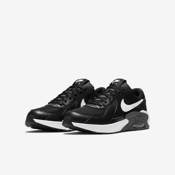 Trampki Dziecięce Nike Air Max Excee Older Czarne Ciemny Szare Białe | NK897HMQ