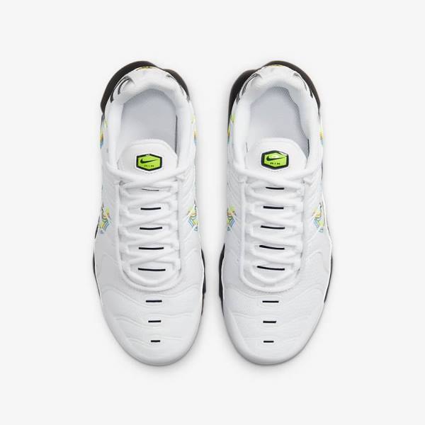 Trampki Dziecięce Nike Air Max Plus Older Białe Szare Niebieskie | NK094XSC