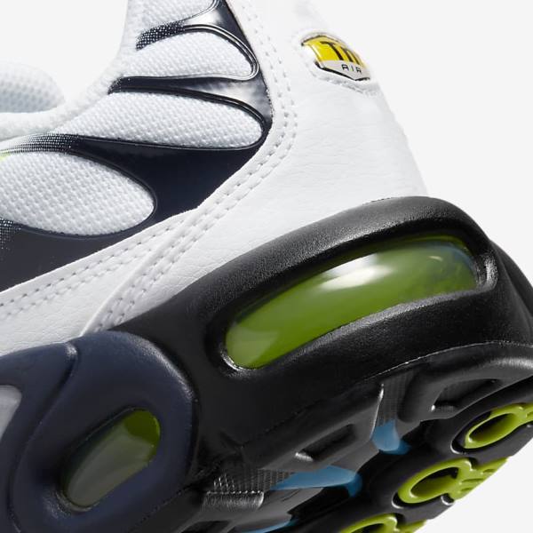 Trampki Dziecięce Nike Air Max Plus Older Białe Szare Niebieskie | NK094XSC