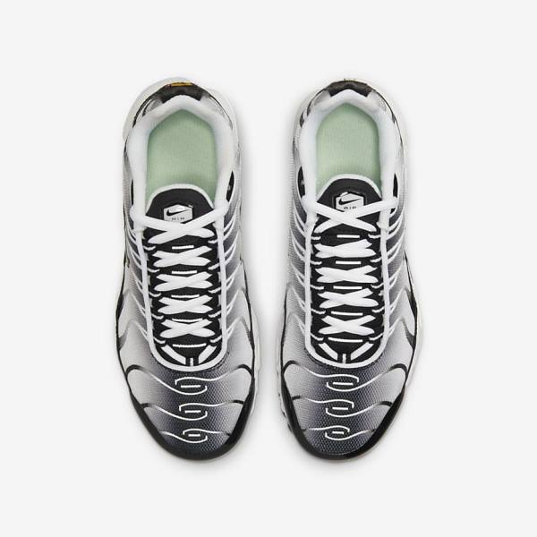 Trampki Dziecięce Nike Air Max Plus Older Białe Czarne Srebrne Mięta | NK369OUS