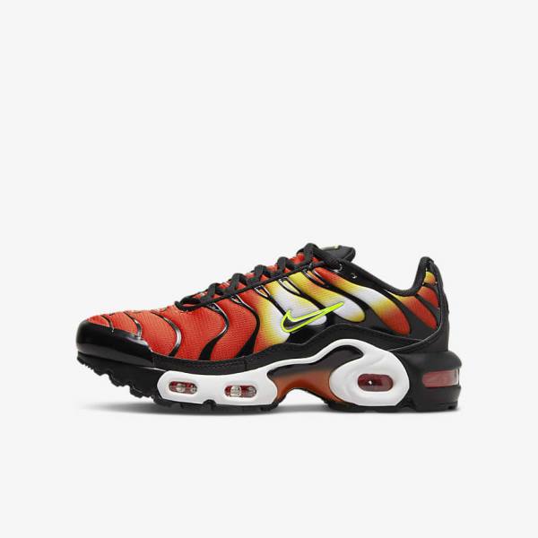 Trampki Dziecięce Nike Air Max Plus Older Pomarańczowe Złote Czarne | NK704NLC