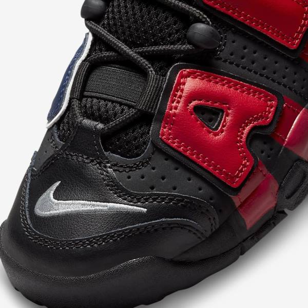 Trampki Dziecięce Nike Air More Uptempo Older Czarne Granatowe Białe Czerwone | NK061OLP