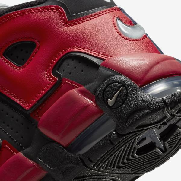 Trampki Dziecięce Nike Air More Uptempo Older Czarne Granatowe Białe Czerwone | NK061OLP