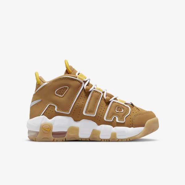 Trampki Dziecięce Nike Air More Uptempo Older Brązowe Głęboka Brązowe Białe | NK801GJO