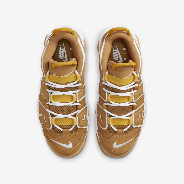 Trampki Dziecięce Nike Air More Uptempo Older Brązowe Głęboka Brązowe Białe | NK801GJO