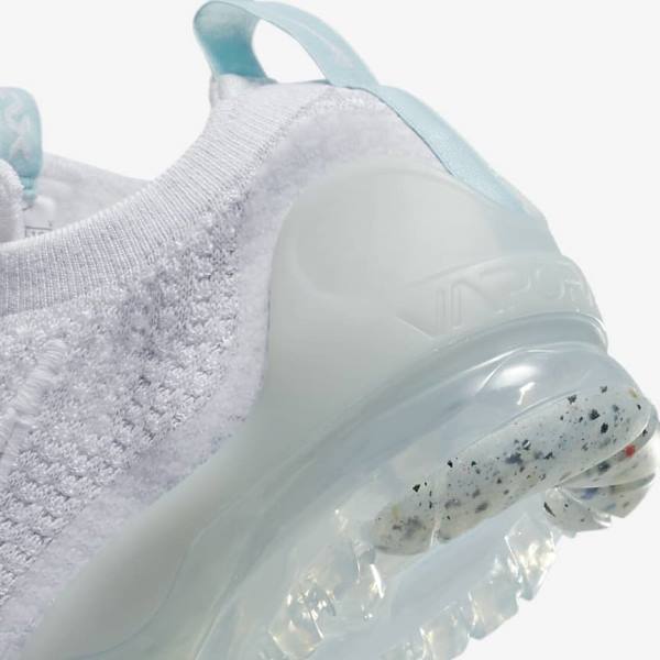 Trampki Dziecięce Nike Air VaporMax 2021 FK Older Białe | NK049BDP