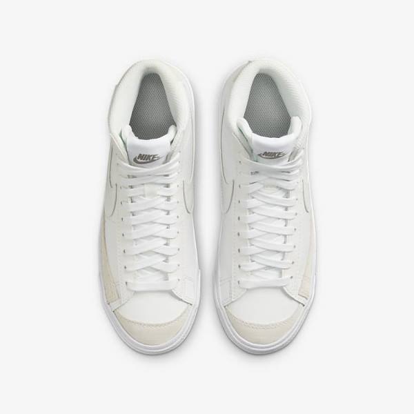 Trampki Dziecięce Nike Blazer Mid 77 Older Białe Głęboka Brązowe Białe | NK253BVM