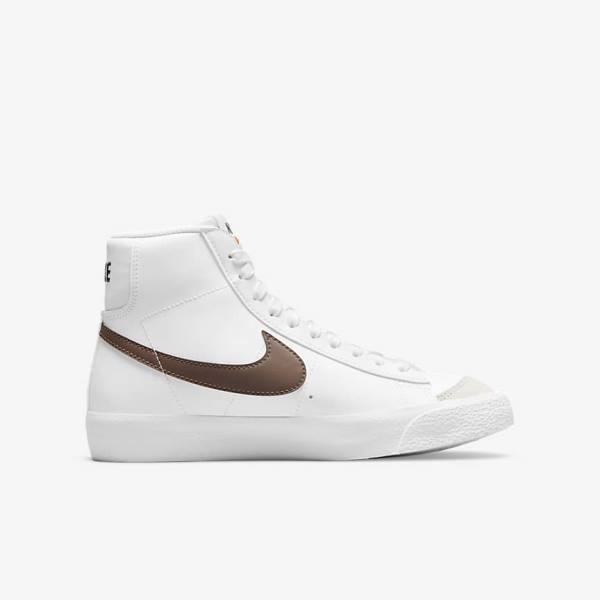 Trampki Dziecięce Nike Blazer Mid 77 Older Białe | NK310EJV