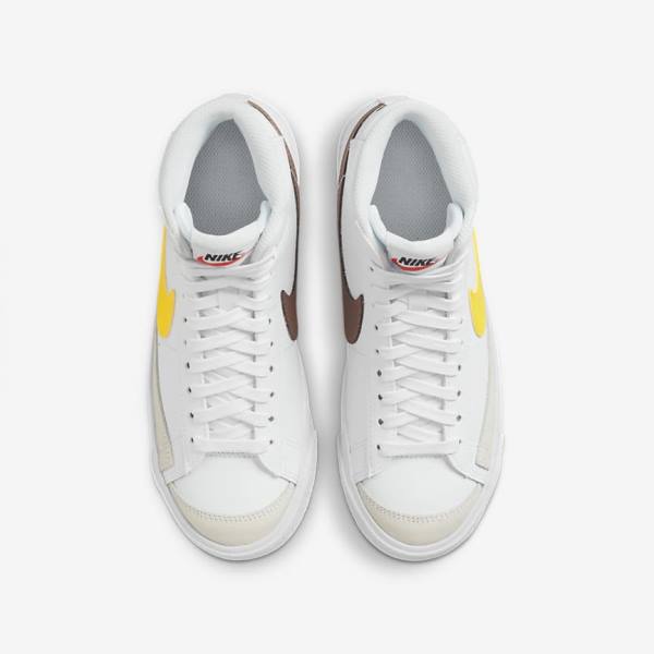 Trampki Dziecięce Nike Blazer Mid 77 Older Białe | NK310EJV