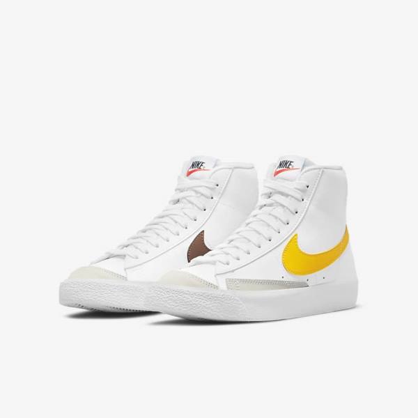 Trampki Dziecięce Nike Blazer Mid 77 Older Białe | NK310EJV