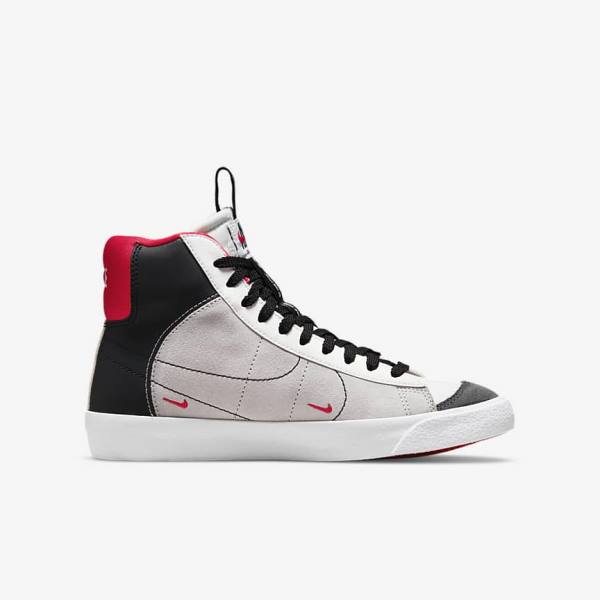 Trampki Dziecięce Nike Blazer Mid 77 SE Dance Older Białe Czerwone Głęboka Szare Czarne | NK723EWG