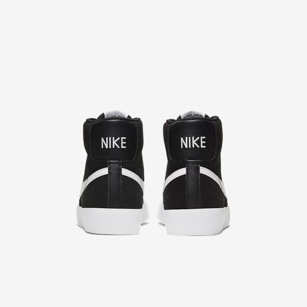 Trampki Dziecięce Nike Blazer Mid 77 Zamszowe Older Czarne Pomarańczowe Białe | NK615XMO