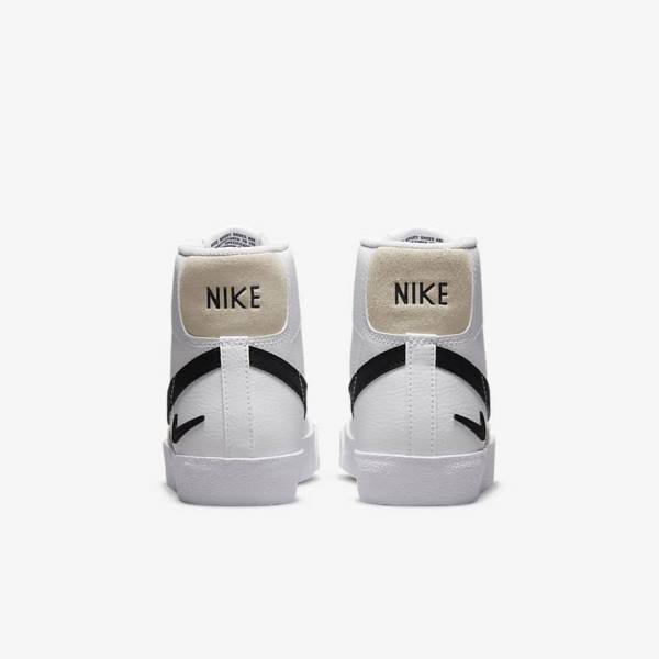 Trampki Dziecięce Nike Blazer Older Białe Czarne | NK857OAZ