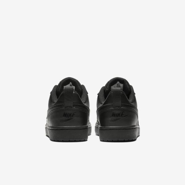 Trampki Dziecięce Nike Court Borough Low 2 Older Czarne | NK925CFJ