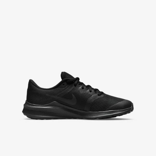 Trampki Dziecięce Nike Downshifter 11 Older Szosowe Czarne Ciemny Szare | NK618SGH