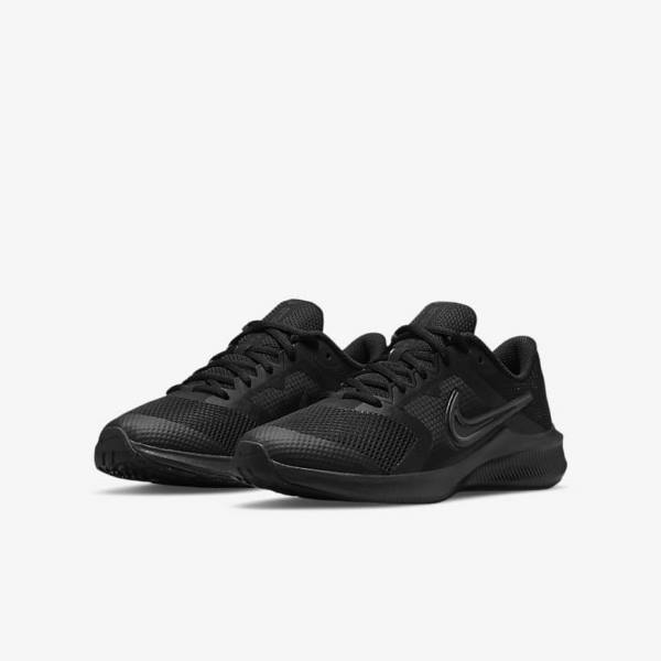 Trampki Dziecięce Nike Downshifter 11 Older Szosowe Czarne Ciemny Szare | NK618SGH