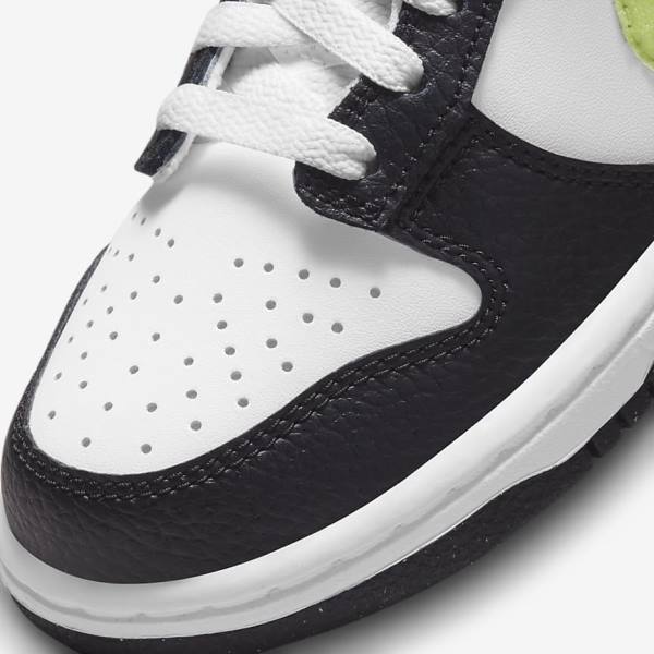 Trampki Dziecięce Nike Dunk Low Older Białe Czarne Niebieskie Głęboka Cytrynowy | NK402XZY