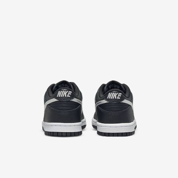 Trampki Dziecięce Nike Dunk Low Older Czarne Szare Białe | NK810LVA