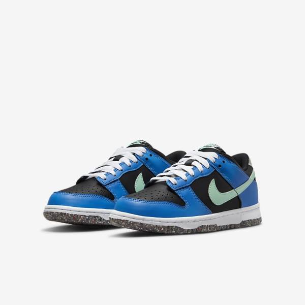 Trampki Dziecięce Nike Dunk Low SE Older Czarne Głęboka Niebieskie Różowe Mięta | NK731EIR