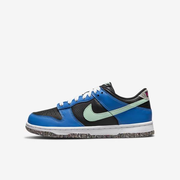 Trampki Dziecięce Nike Dunk Low SE Older Czarne Głęboka Niebieskie Różowe Mięta | NK731EIR