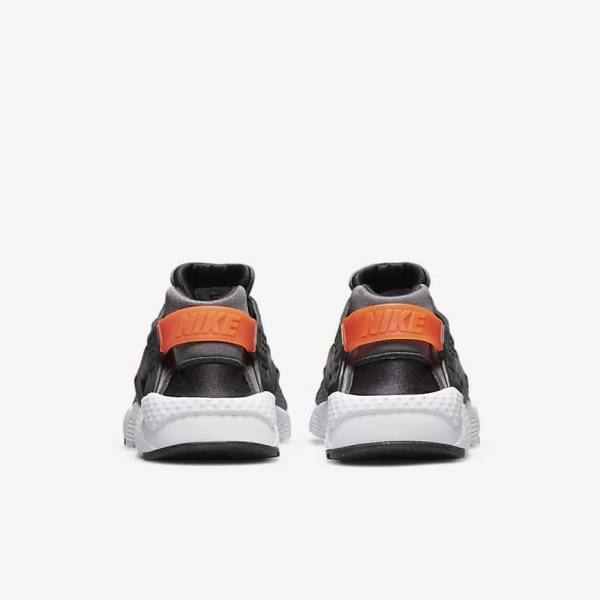 Trampki Dziecięce Nike Huarache Run Older Czarne Pomarańczowe Szare Białe | NK287JVZ