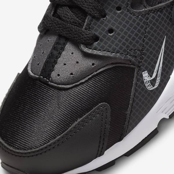 Trampki Dziecięce Nike Huarache Run Older Czarne Pomarańczowe Szare Białe | NK287JVZ