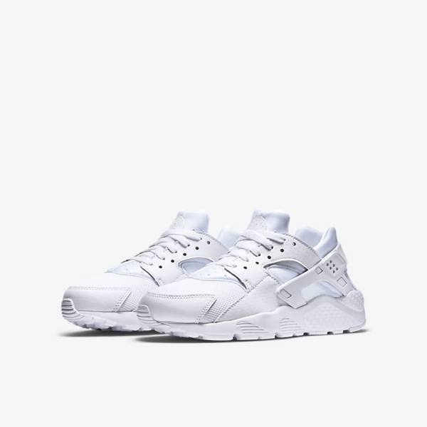 Trampki Dziecięce Nike Huarache Run Older Białe Platyna Białe | NK452VFK