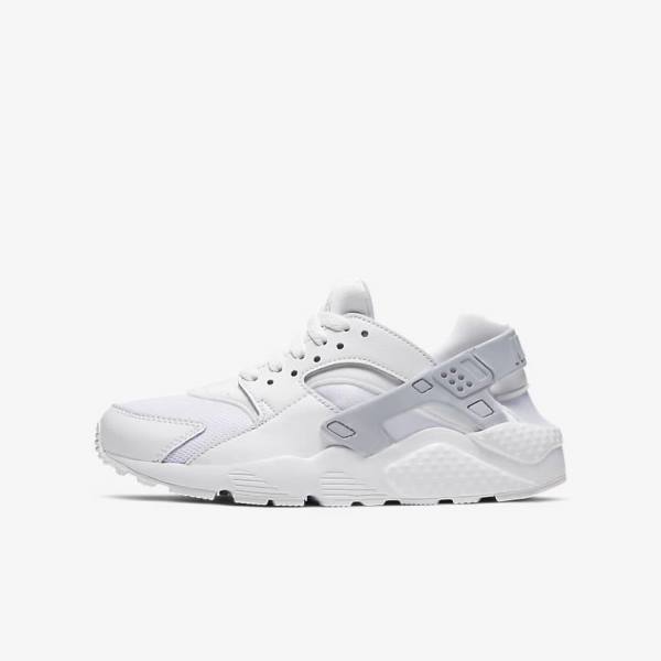 Trampki Dziecięce Nike Huarache Run Older Białe Platyna Białe | NK452VFK