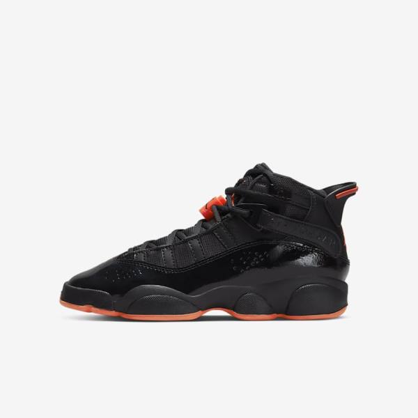 Trampki Dziecięce Nike Jordan 6 Rings Older Czarne | NK970TRV