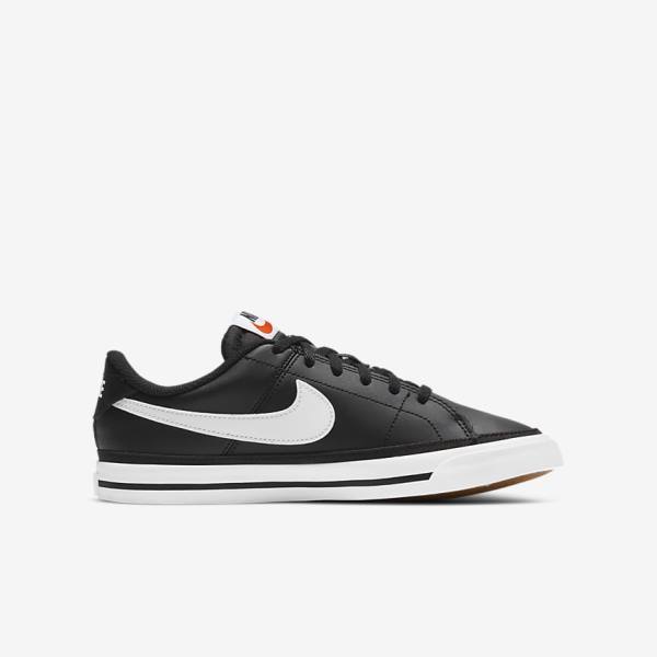 Trampki Dziecięce Nike NikeCourt Legacy Older Czarne Głęboka Brązowe Białe | NK034BJS