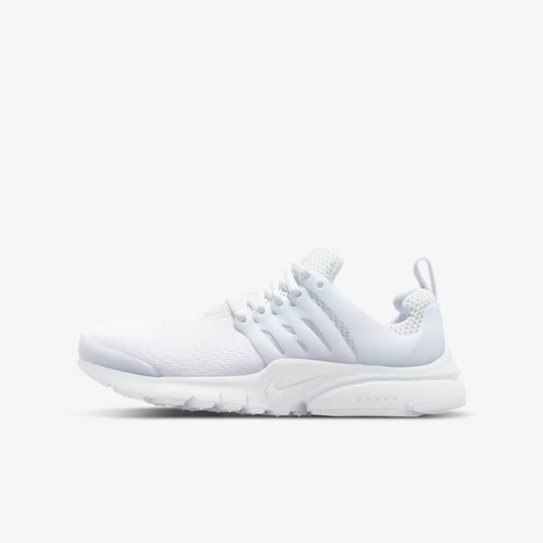 Trampki Dziecięce Nike Presto Older Białe Platyna Białe | NK173FVC