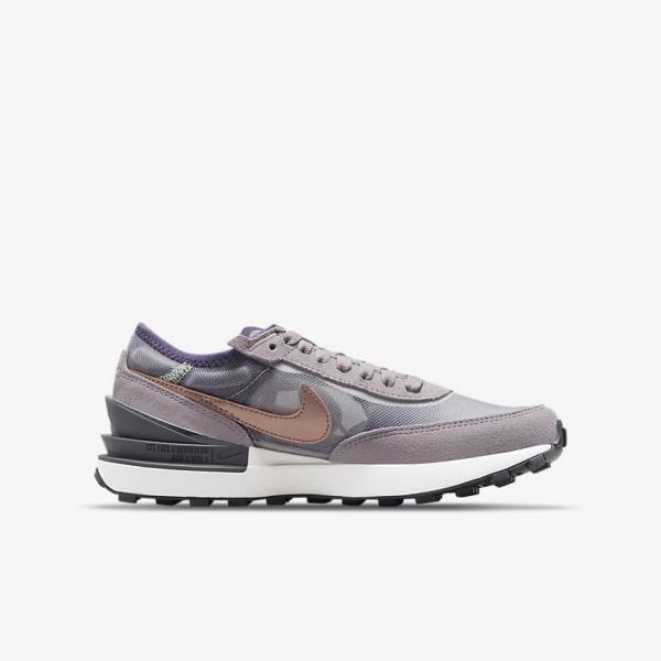 Trampki Dziecięce Nike Waffle One Older Białe Szare Metal Czerwone Brązowe | NK015WJC